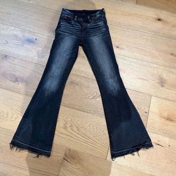 Buckle Denim - Women's Buckle Black Flared Jeans Fit No. 53 SZ 25X32